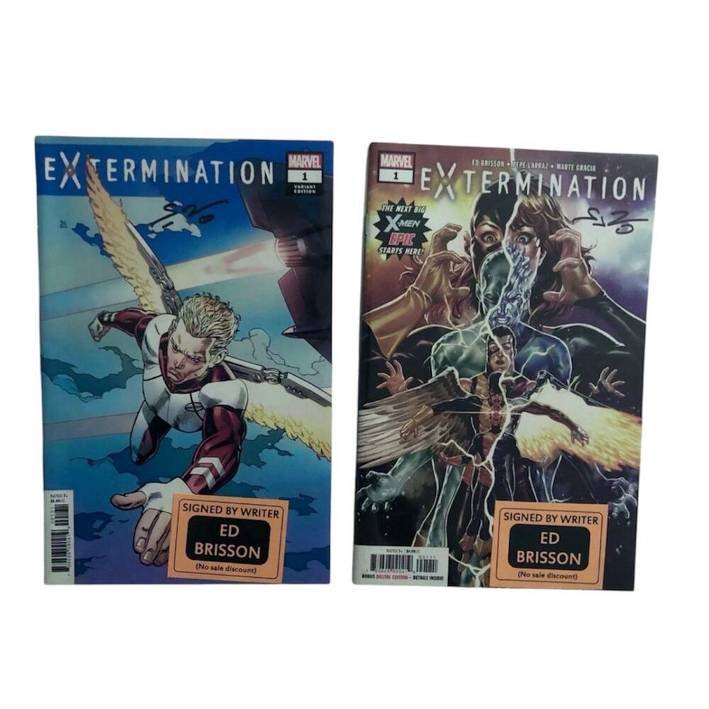 X-Men Autographed Signed by Ed Brisson Extermination #1 + Variant Comic Marvel